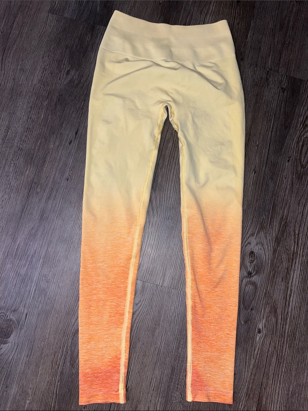 ALPHALETE Ombre Yellow to Orange Leggings - Picture 3 of 5